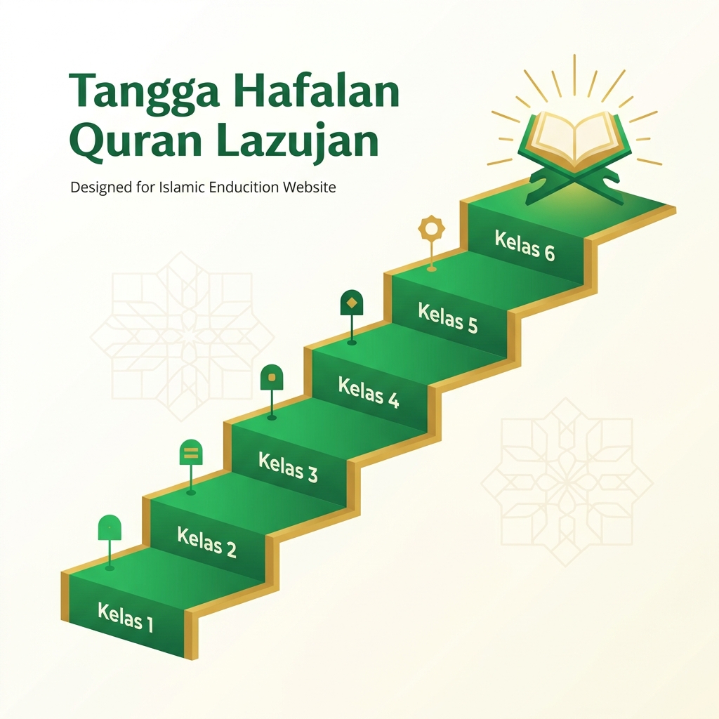 Ilustrasi Tangga Hafalan — Kelas 1 sampai Kelas 6
